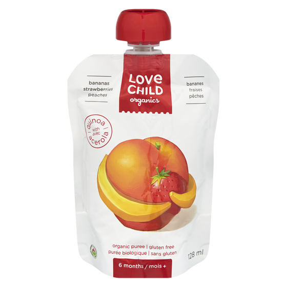 Love Child Organics Purée bananes 128 ml, 1,79 $/100ml