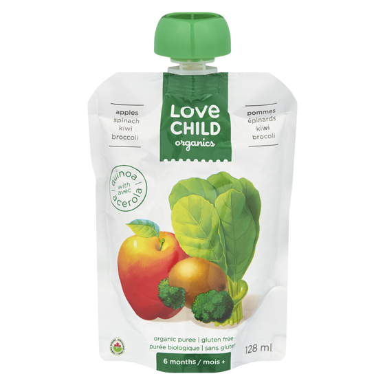 Love Child Organics Purée pommes 128 ml, 1,79 $/100ml