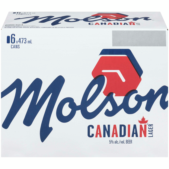 Molson Canadian Beer (ID required at pick-up) 6x473.0 ml, $0.65/100ml