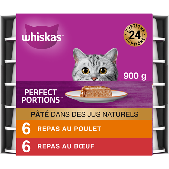 Whiskas Nourriture humide pour chats Whiskas Perfect Portions Sélections de viande 900 g