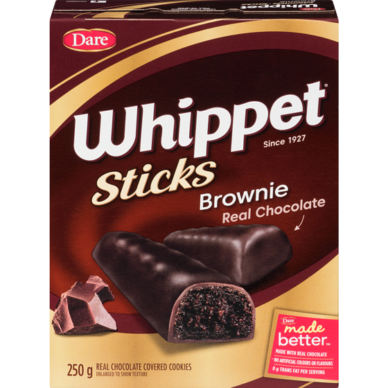 Dare Whippet Sticks Brownie Cookies 250 g, $1.72/100g
