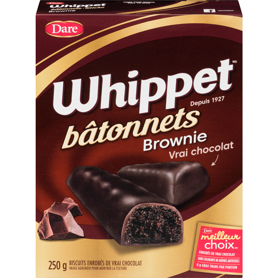 Dare Biscuits Whippet bâtonnets Brownie 250 g, 2,00 $/100g
