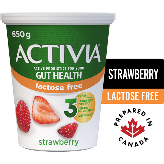 Activia Probiotic Yogurt, Lactose Free, Strawberry 650 g, $0.77/100g