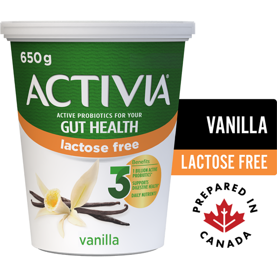 Activia Probiotic Yogurt, Lactose Free, Vanilla 650 g, $0.65/100g