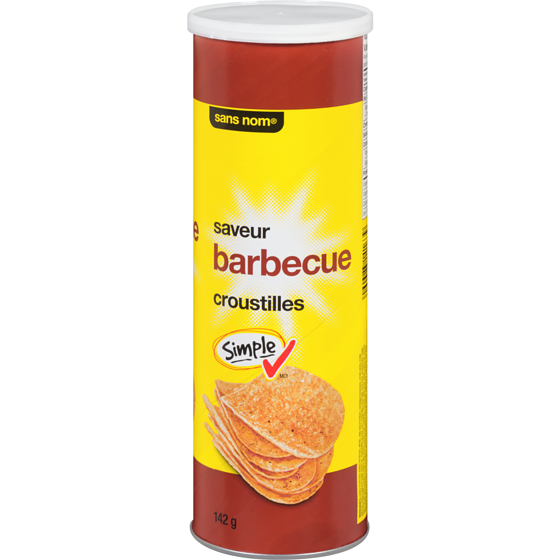 Sans Nom Croustilles, saveur barbecue 142 g, 1,58 $/100g