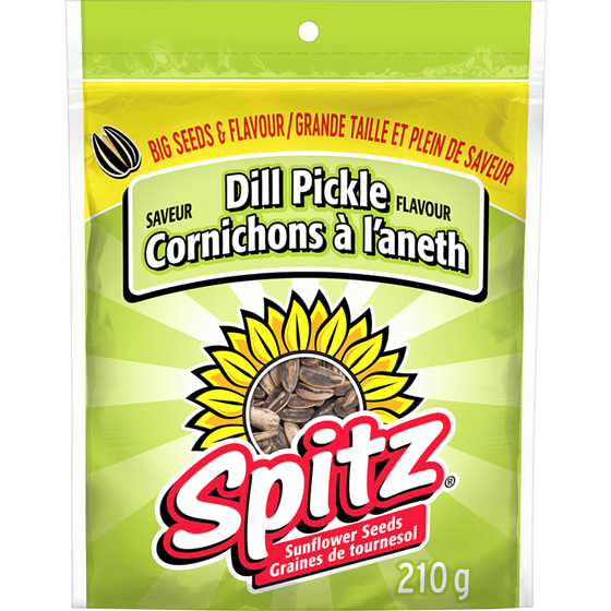 Spitz Graines de tournesol saveur Cornichons à l’aneth 210 g, 1,90 $/100g