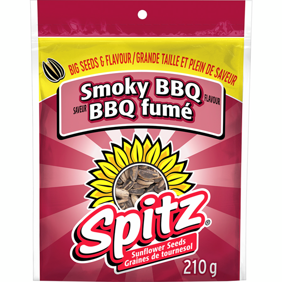 Spitz Smoky BBQ Flavour Sunflower Seeds 210 g, $1.90/100g