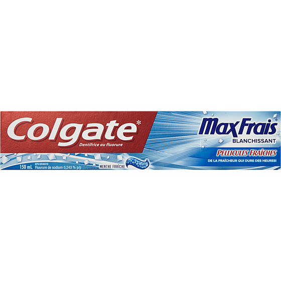 Colgate Dentifrice MaxFresh, menthe fraîche 150 ml, 2,00 $/100ml