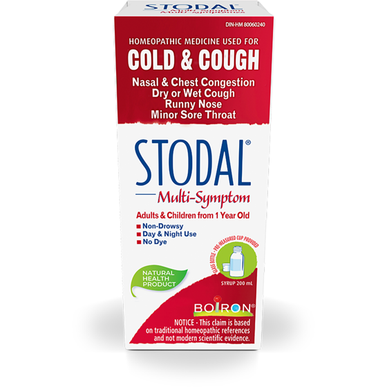 Boiron Stodal sirop multi-symptômes adultes et enfants dès 1 an 200 ml, 7,25 $/100ml