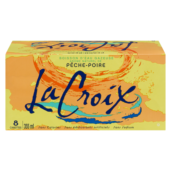 Lacroix Beverage La Croix Boisson d'Eau Gazeuse Arôme Naturel de Pêche-Poire 8 Canettes 8x355.0 ml, 0,18 $/100ml