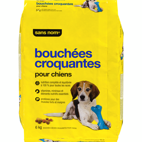 Sans Nom Bouchées croquantes pour chiens 6 kg, 0,31 $/100g
