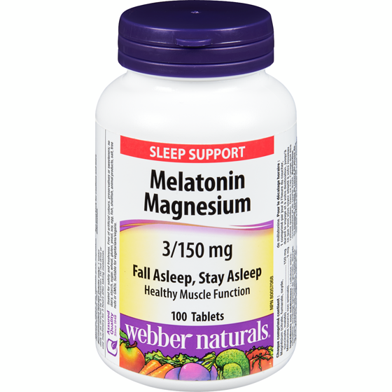 Webber Naturals Melatonin Magnesium 3/150 mg 100 ea, $0.16/1ea