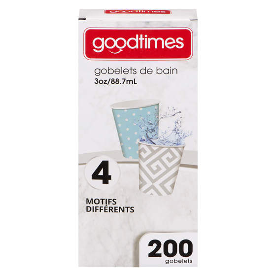 Goodtimes Gobelets de salle de bain, 89 ml (3 oz) 1 ea, 0,03 $/1ch
