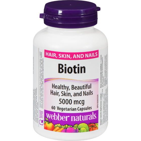 Webber Naturals Biotin 5000MCG 60 ea, $0.25/1ea