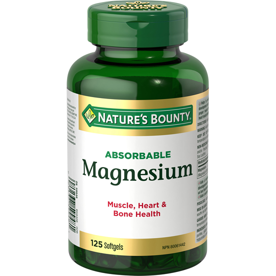Nature's Bounty Magnesium, Absorbable, 400 mg, 125 Softgels 125 ea, $0.20/1ea