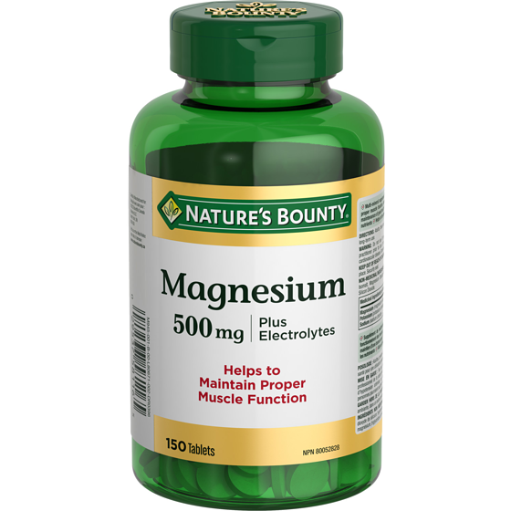 Nature's Bounty Magnesium Plus Electrolytes, 500 mg, Tablets 150 ea, $0.13/1ea
