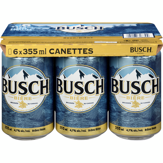 Busch Bière (Pièce d’identité requise au moment du ramassage) 6x355.0 ml, 0,54 $/100ml