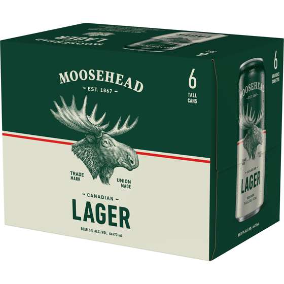 Moosehead Lager Beer (ID required at pick-up) 6x473.0 ml, $0.70/100ml