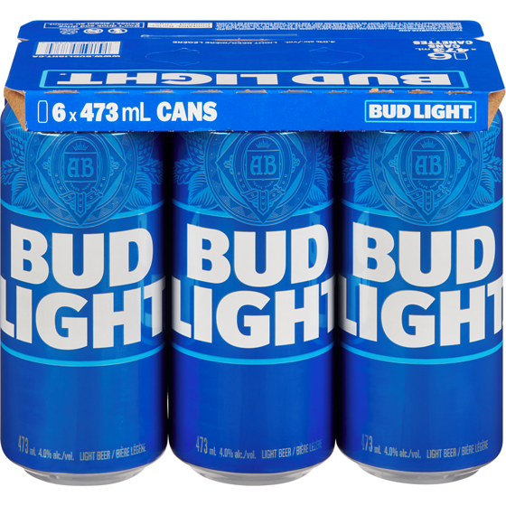 Bud Light Beer (ID required at pick-up) 6x473.0 ml, $0.64/100ml