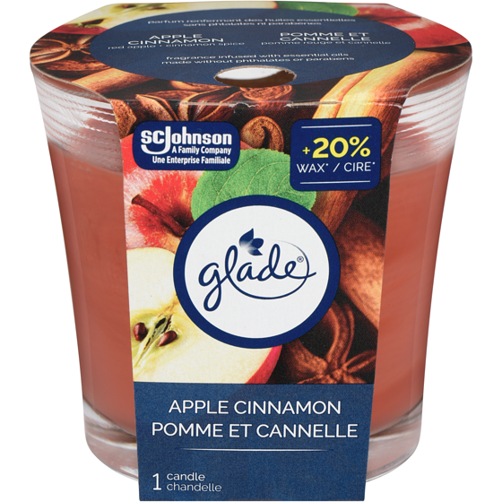 Glade Jar Scented Candle Air Freshener, Apple Cinnamon 1 ea, $7.99/1ea