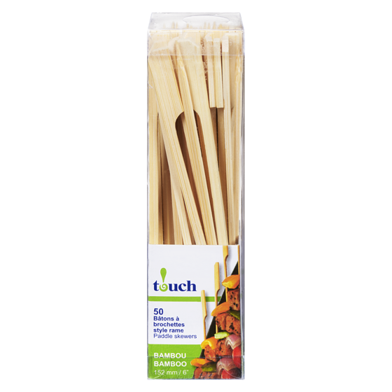 Touch 6" Paddle Skewer 50 ea, $0.09/1ea