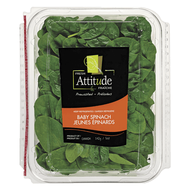 Fresh Attitude Baby Spinach Prewashed 142 g, $2.82/100g