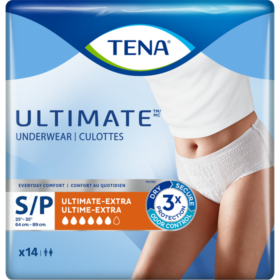 TENA Culottes protectrices pour incontinence, absorption ultime, Petit, 14 unités 14 ea, 1,29 $/1ch