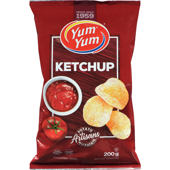 Yum Yum Chips, Ketchup 200 g, $2.25/100g