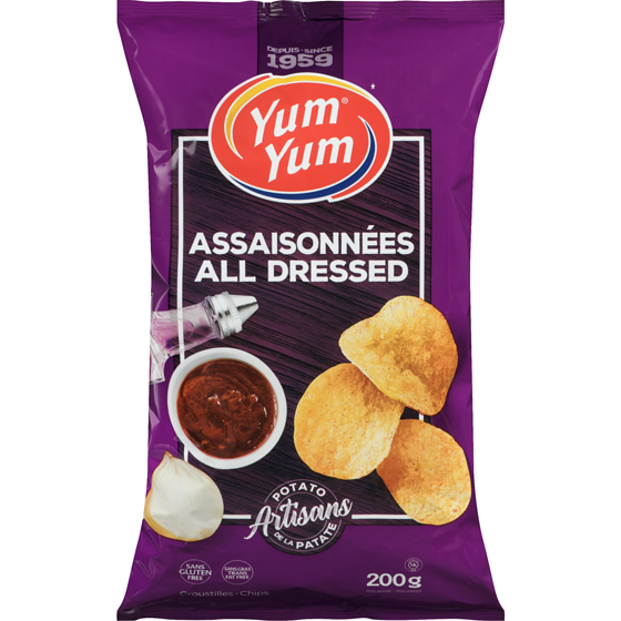 Yum Yum Croustilles à saveur toute garnie 200 g, 2,25 $/100g