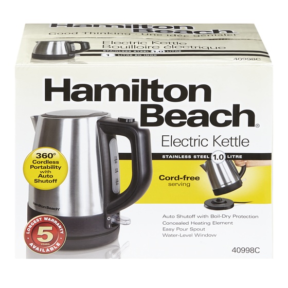 Hamilton Beach Hamilton Beach 1 Litre Stainless Steel Electric Kettle 40998C 1 ea, $45.00/1ea