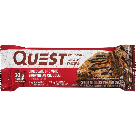 Questbar Protein Bar, Chocolate Brownie 60 g, $9.63/100g