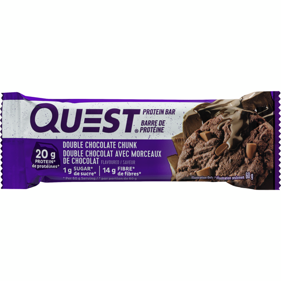 Questbar Protein Bar, Double Chocolate Chunk 60 g, $9.63/100g