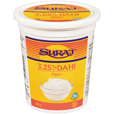 Suraj 3.25% M.F. Dahi Yogurt 750 g, $0.37/100g