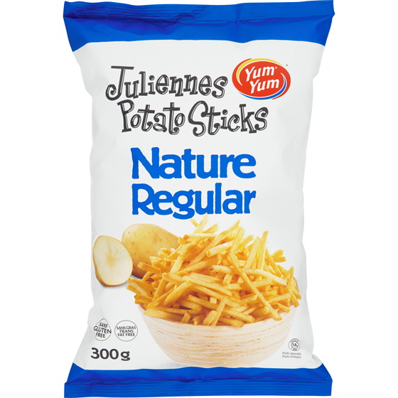 Yum Yum Regular Potato Sticks 300 g, $1.50/100g