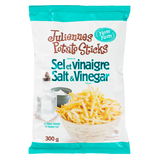 Yum Yum Juliennes Potato Sticks Salt & Vinegar Flavour 300 g, $1.50/100g