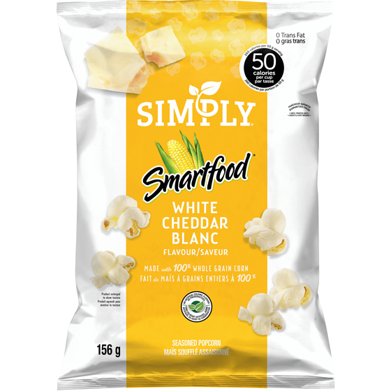 Smartfood White Cheddar Seassoned Popcorn 156 g, $3.84/100g