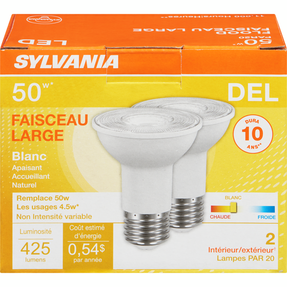 Sylvania Lampe à DEL 1 ea, 6,50 $/1ch