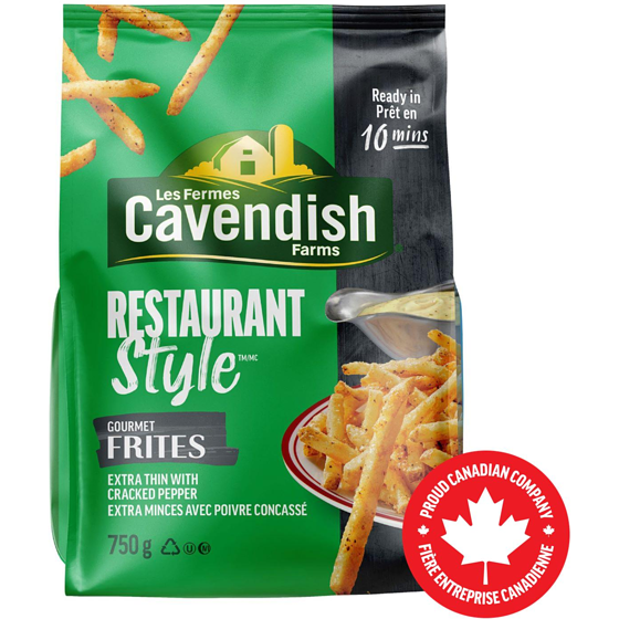 Les Fermes Cavendish Frites gourmet Restaurant Style 750 g, 0,73 $/100g