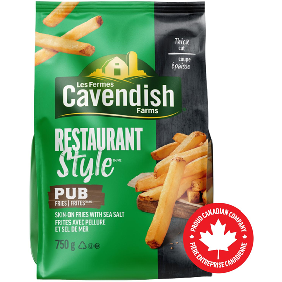 Les Fermes Cavendish Frites de Style Pub Restaurant Style 750 g, 0,73 $/100g