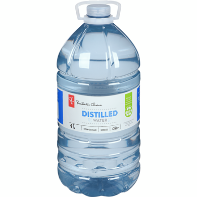President's Choice Distilled Water 4 l, $0.05/100ml