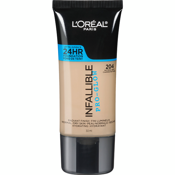 L'Oreal Paris Infallible Pro-Glow Up to 24HR Foundation 204 Natural Buff 30 ml, $81.73/100ml