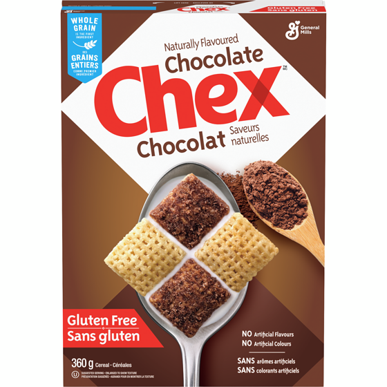 General Mills Chex Chocolat Céréales  360 g, 1,25 $/100g