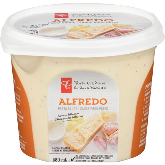 le Choix du Président Sauce Alfredo 580 ml, 1,43 $/100ml