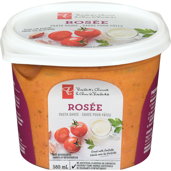 President's Choice Rosée Pasta Sauce 580 ml, $1.46/100ml