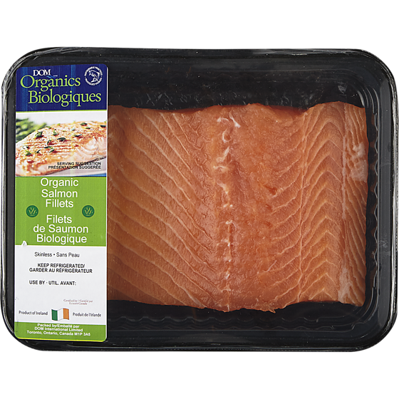 DOM Organic Salmon Tray Pack  $59.50/1kg $27.00/1lb
