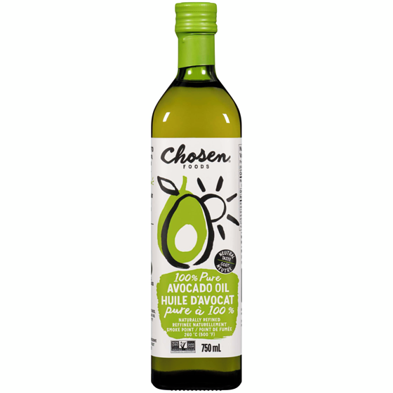 Chosen Foods Avocado Oil 750 ml, $2.60/100ml