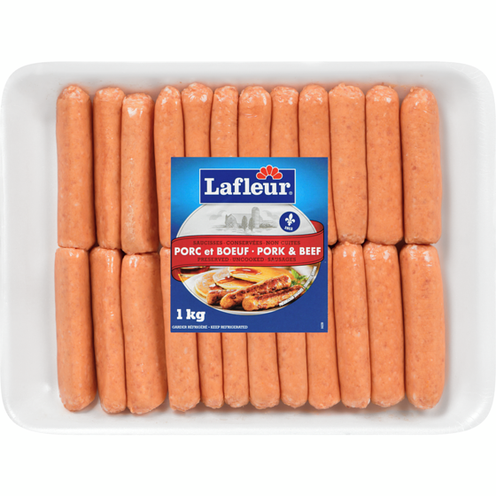 Lafleur Port & Beef Sausages 1 kg, $1.30/100g