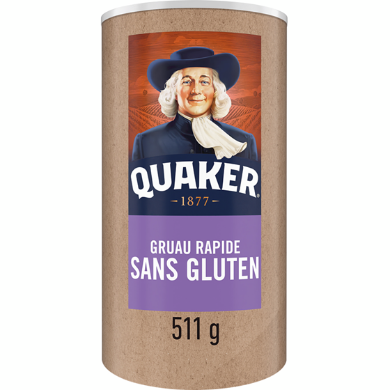 Quaker Gruau rapide Sans gluten 511 g, 1,37 $/100g
