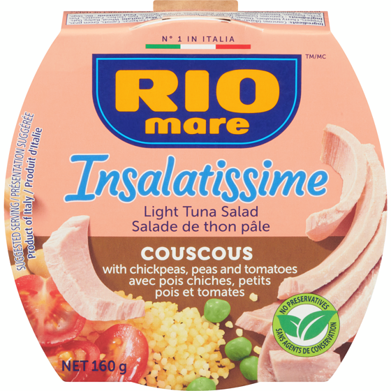 Rio Mare Couscous Insalatissime avec thon 160 g, 3,31 $/100g