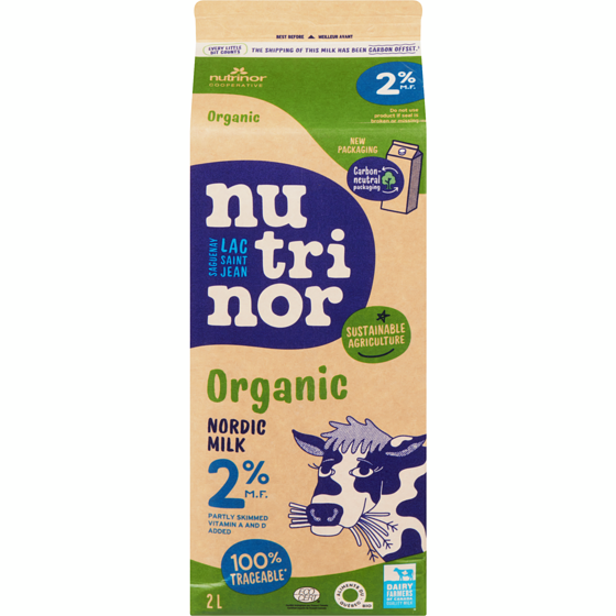 Nutrinor Organic Nordic Milk, 2% 2 l, $0.39/100ml
